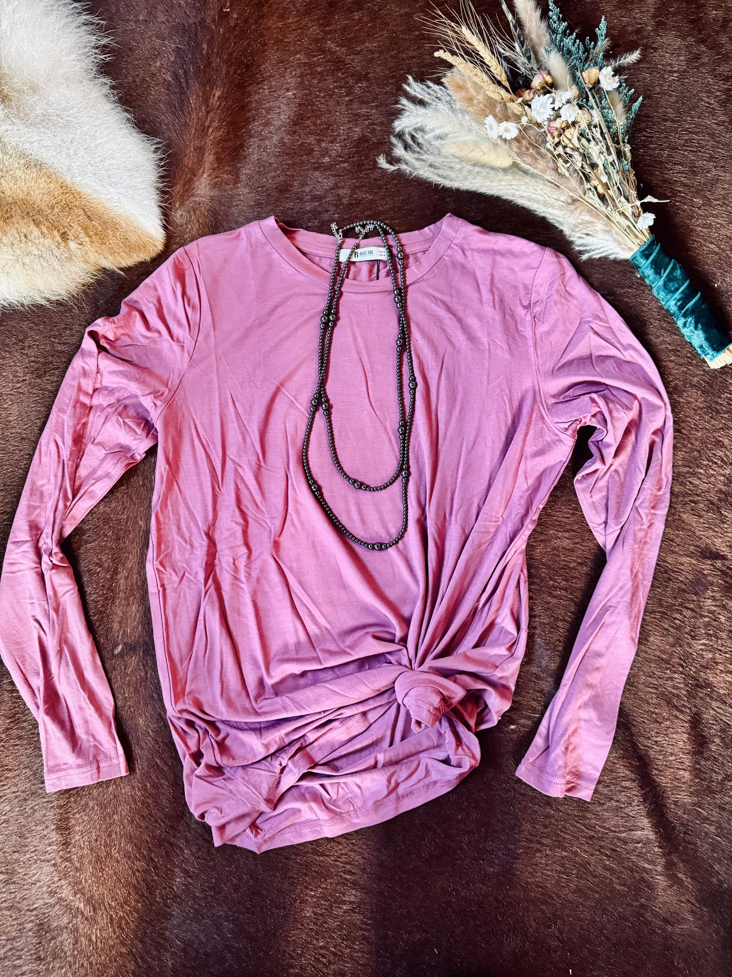 Round Neck Long Sleeve Top