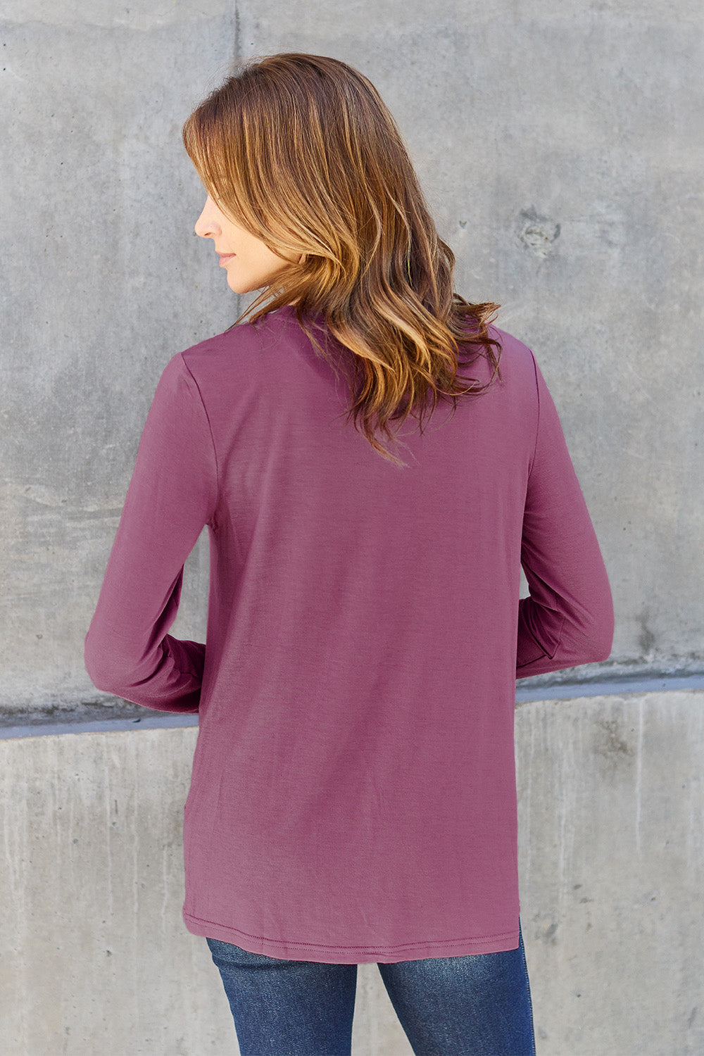 Round Neck Long Sleeve Top