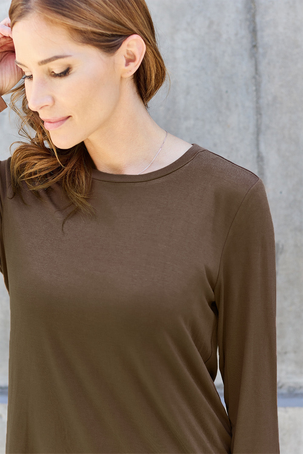 Round Neck Long Sleeve Top