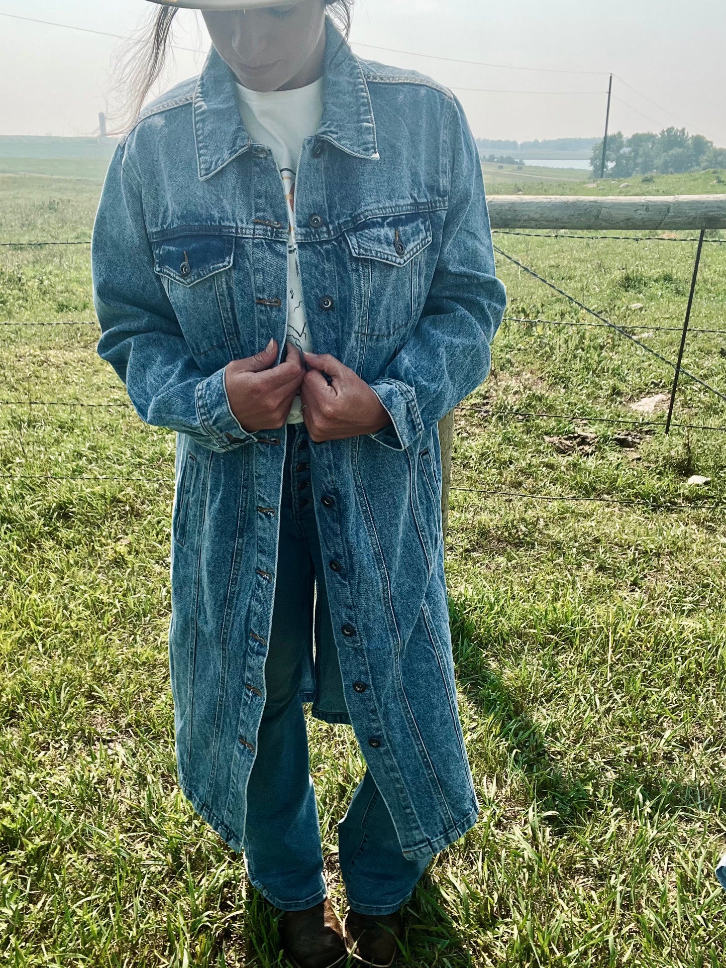 Denim Trench Jacket