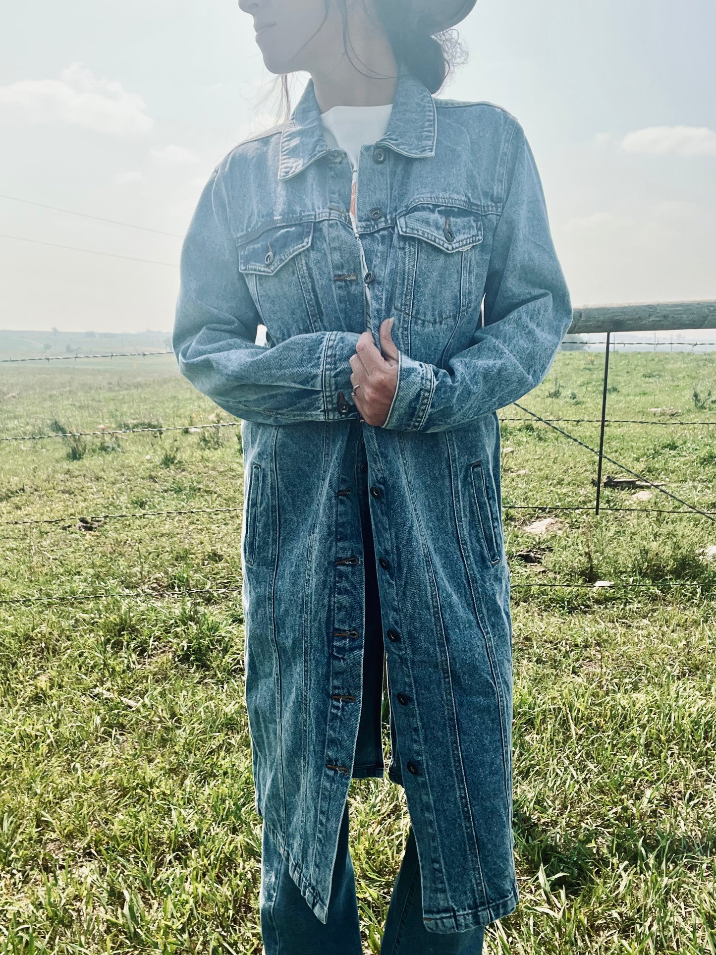 Denim Trench Jacket