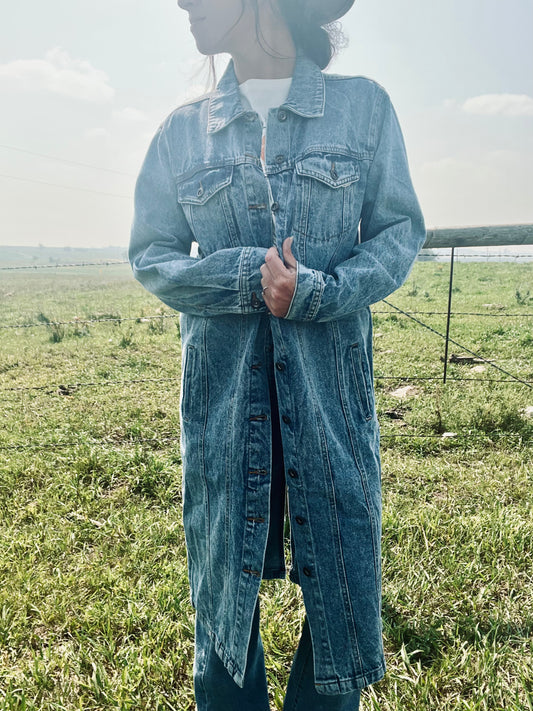 Denim Trench Jacket