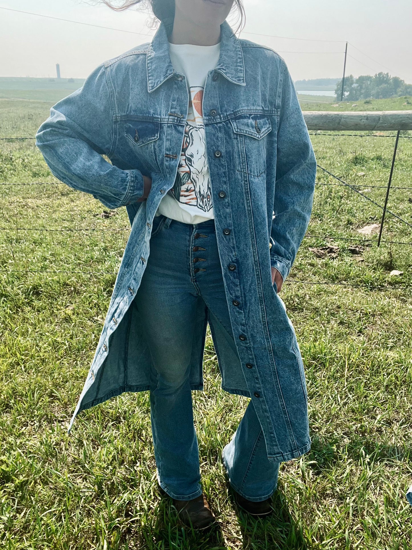 Denim Trench Jacket