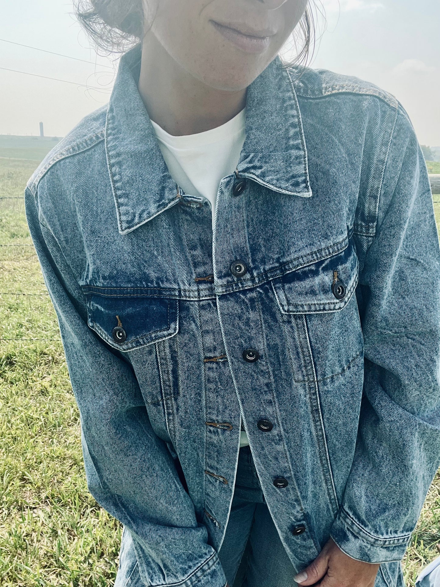 Denim Trench Jacket