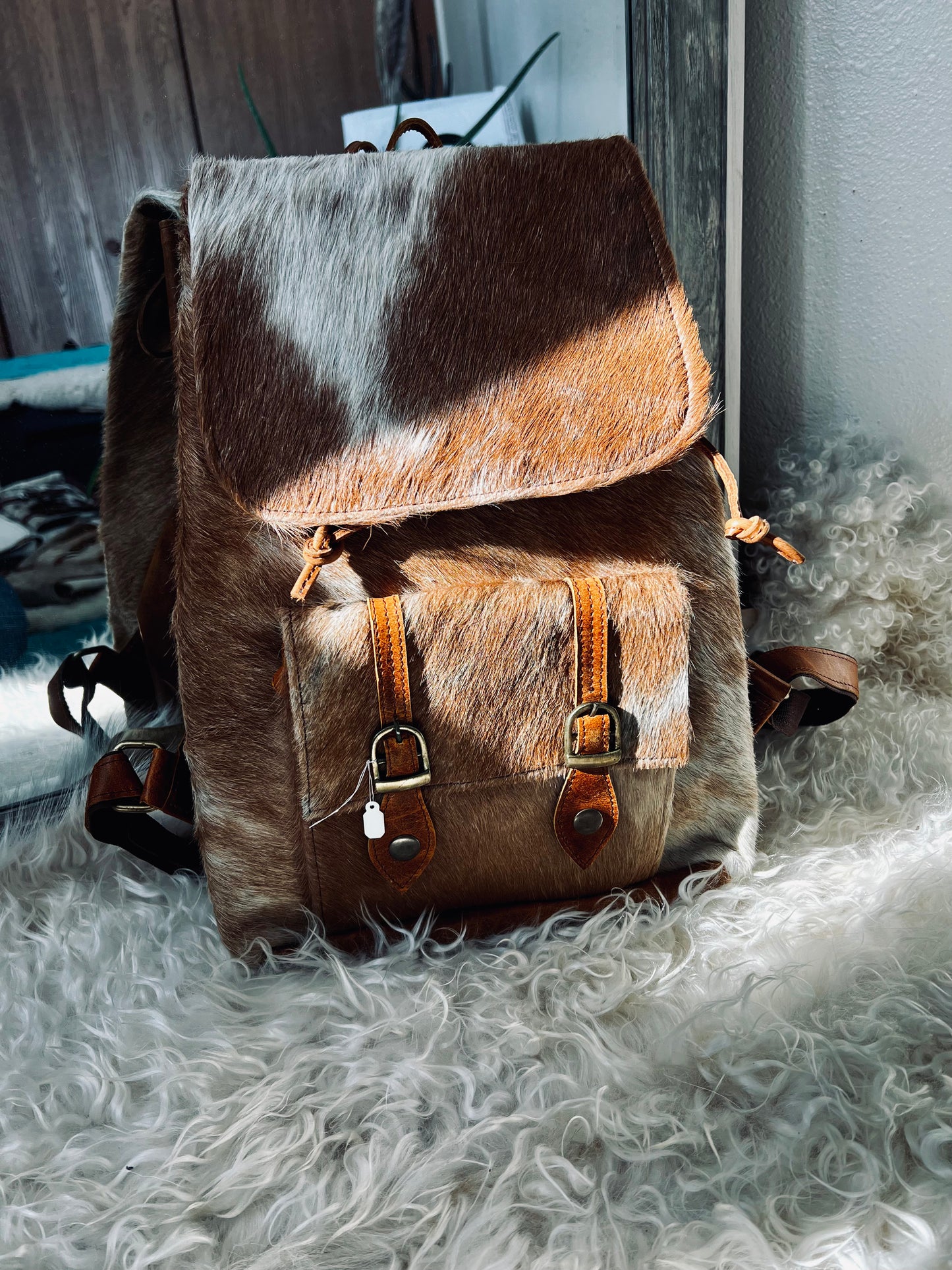 Cowhide Backpack