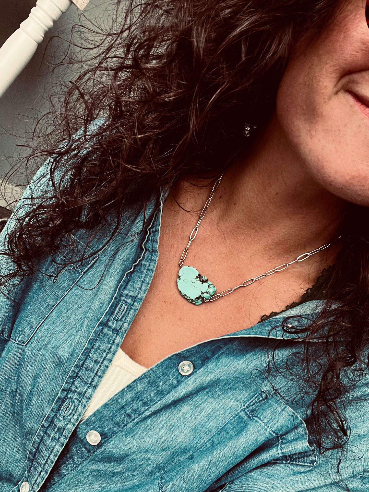 Turquoise Slab Necklace