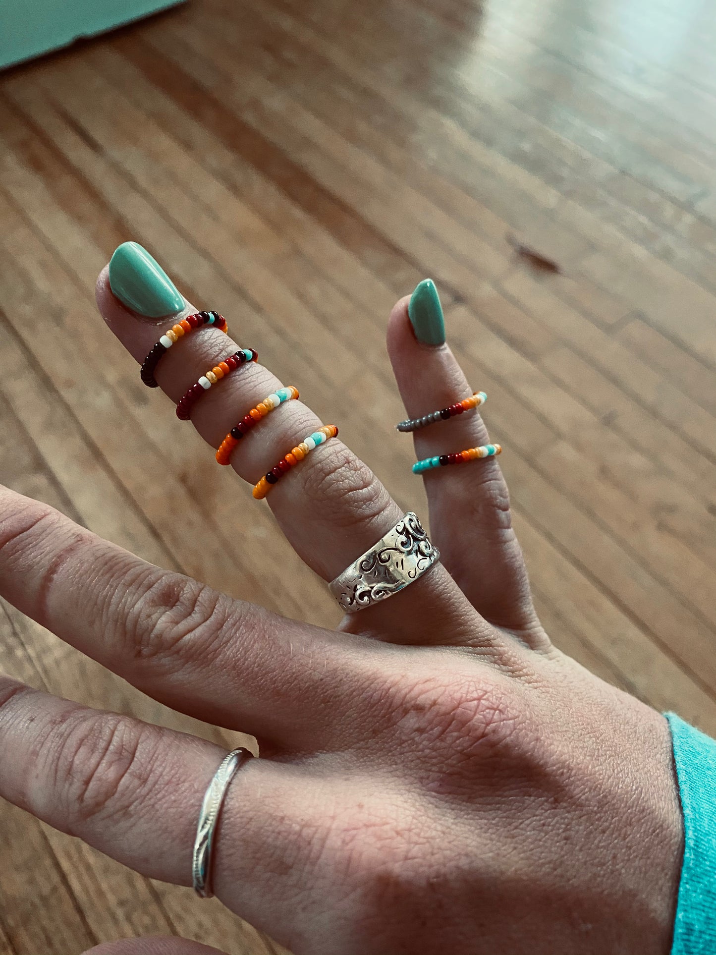 Beaded Stacker Rings