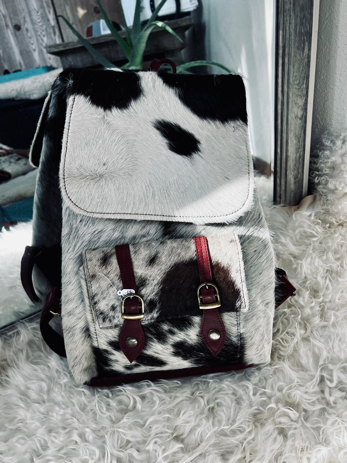 Cowhide Backpack