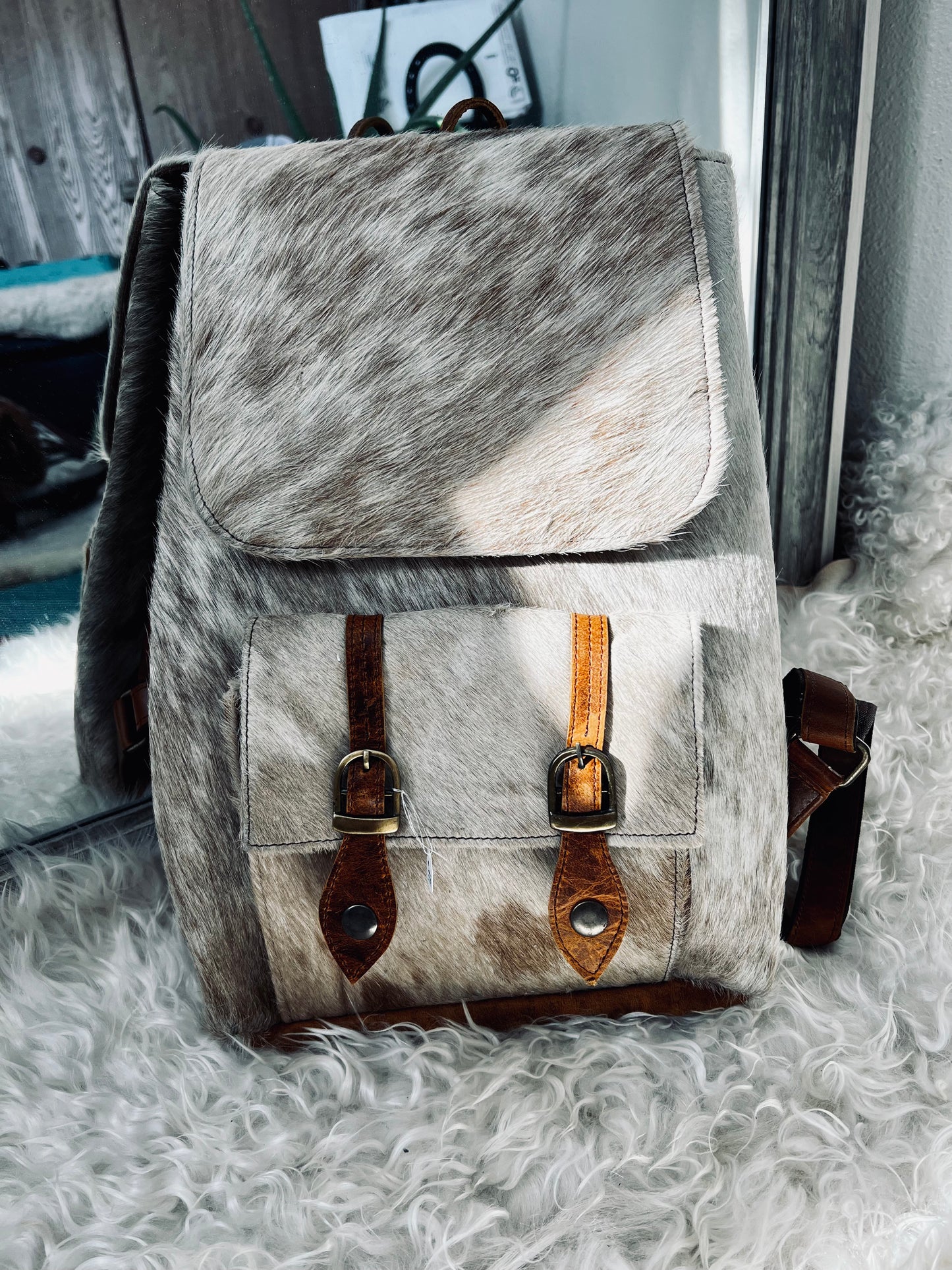 Cowhide Backpack