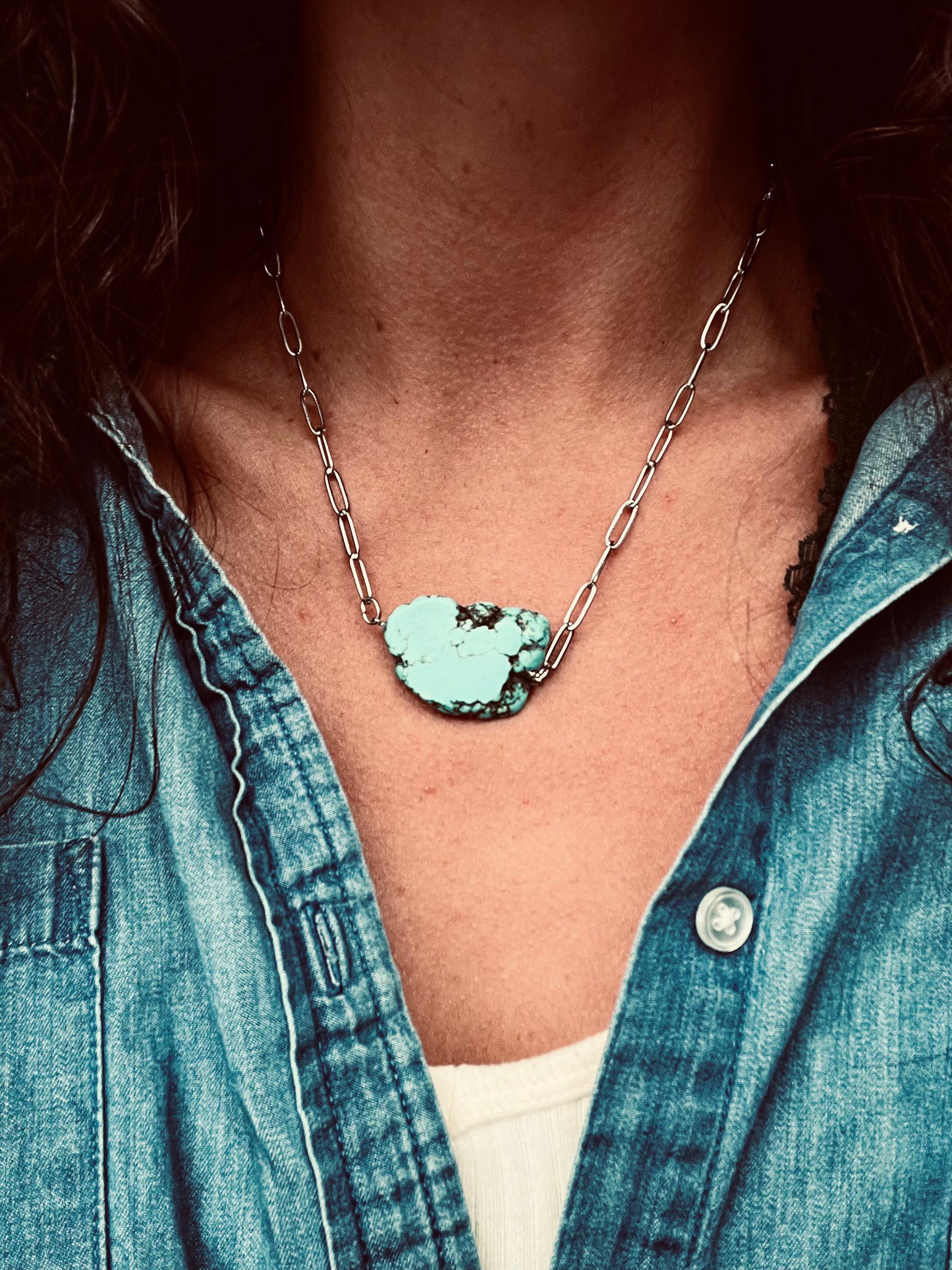 Turquoise Slab Necklace