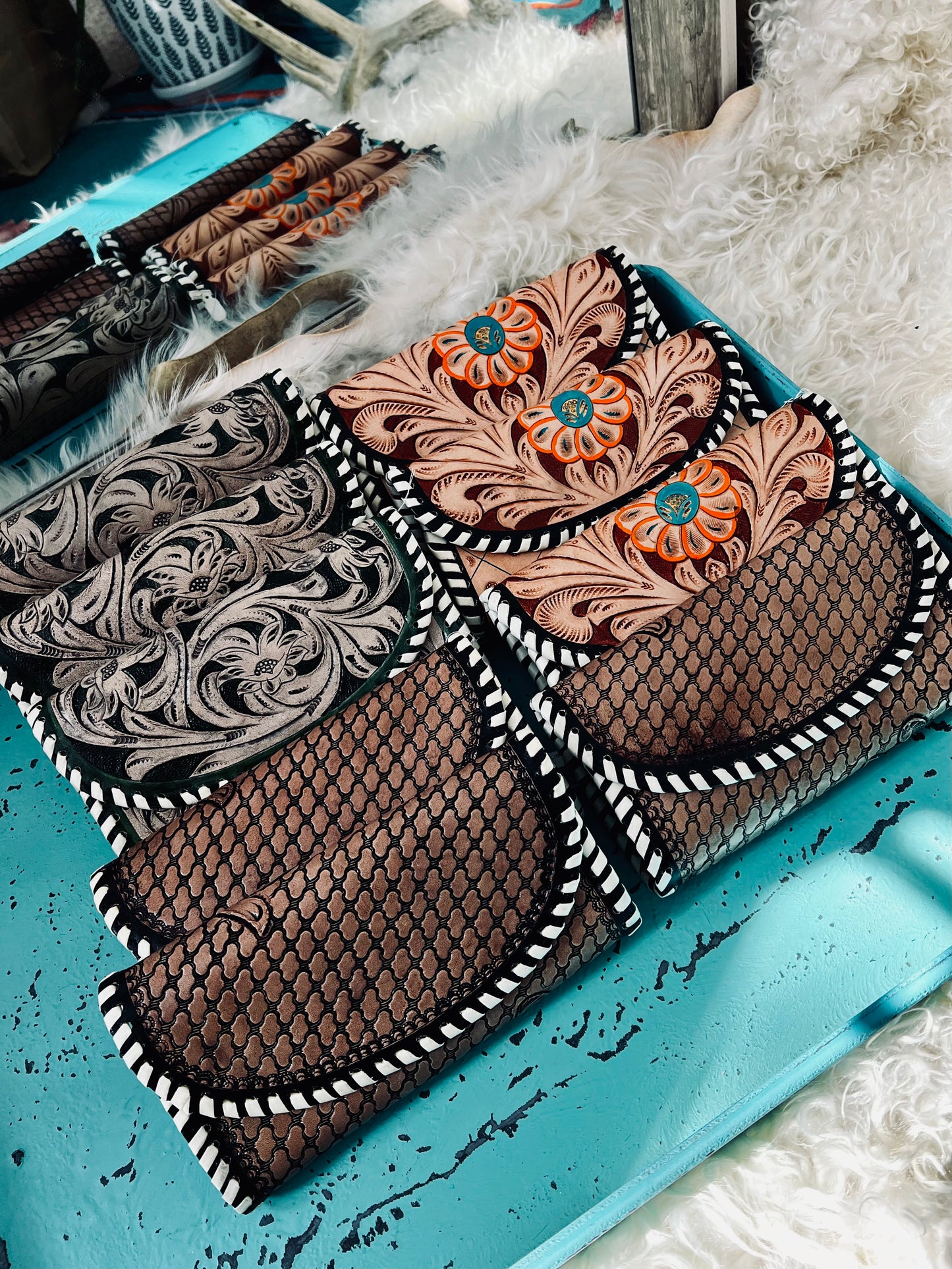 Tooled Leather Wallets